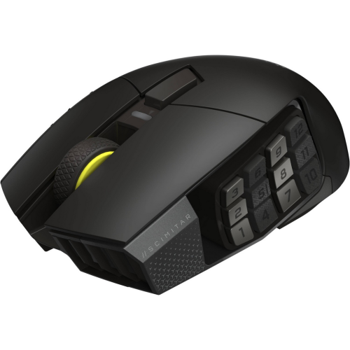 Mouse Optic Corsair Scimitar elite, RGB LED, USB/USB Wireless/Bluetooth, Black