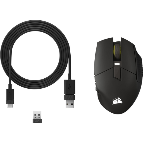 Mouse Optic Corsair Scimitar elite, RGB LED, USB/USB Wireless/Bluetooth, Black