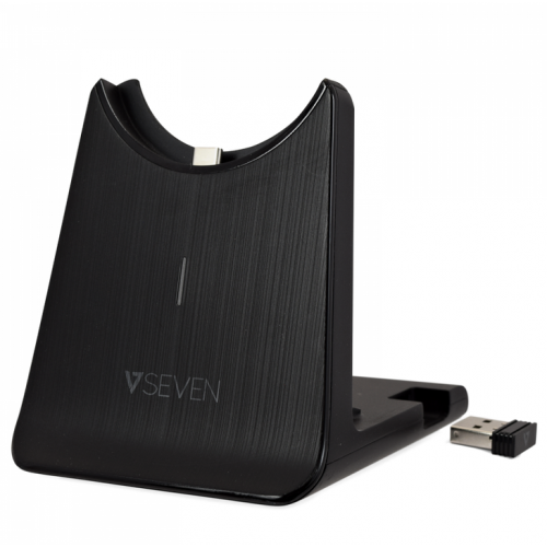 Stand/Incarcator casti V7 CHCRDL, USB-C, Black