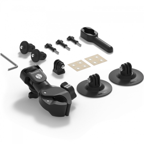 Sistem prindere pentru motociclete Insta360 CINSAAVY pentru Camere video actiune Ace Pro/Ace/GO 3/X3/ONE RS/GO 2/ONE X2/ONE R/ONE X/ONE, Black