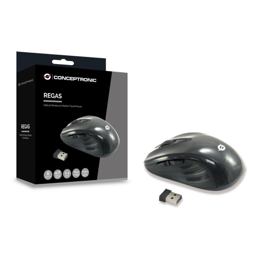 Mouse Optic Conceptronic CLLM5BTRVWL, USB Wireless, Black
