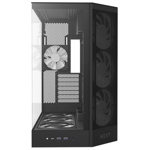 H9 Flow RGB+ (2025), Dual-Chamber, Mid-Tower, Control Hub, Negru