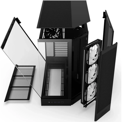 H9 Flow RGB (2025), Dual-Chamber, Mid-Tower, Negru