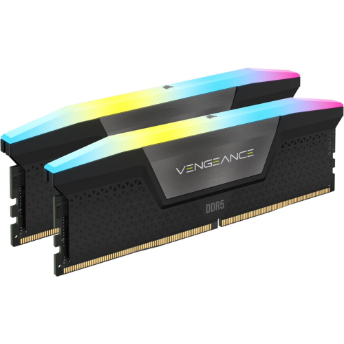 Memorie Corsair Vengeance RGB Black, 16GB, DDR5-5200 MHz, CL 40