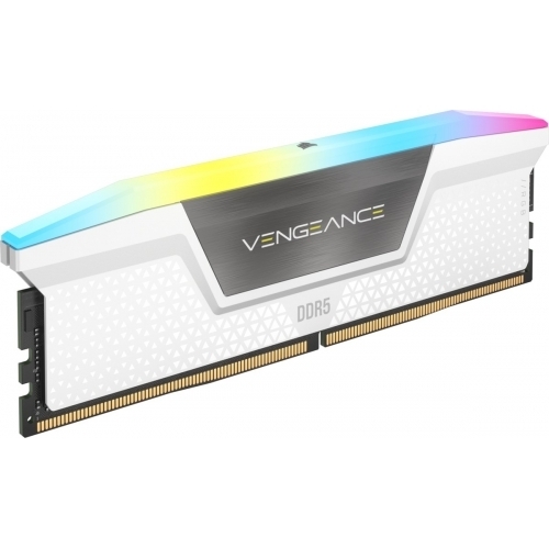 Kit Memorie Corsair Vengeance RGB White Intel XMP 3.0, 32GB, DDR5-5600MHz, CL40, Dual Channel