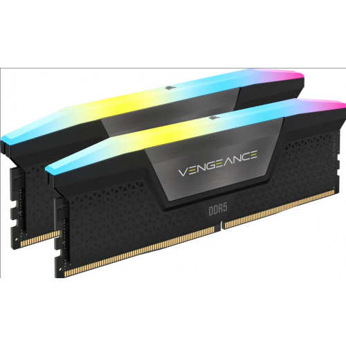 Kit Memorie Corsair Vengeance RGB Black Intel XMP 3.0, 32GB, DDR5-6000MHz, CL38, Dual Channel