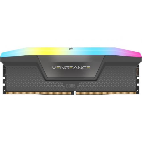 Kit Memorie Corsair Vengeance RGB Grey AMD EXPO 32GB, DDR5-6000MHz, CL36, Dual Channel
