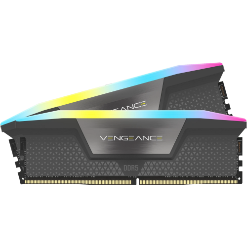 Kit Memorie Corsair Vengeance RGB Grey Intel XMP 3.0/AMD EXPO 32GB, DDR5-6000 MHz, CL 36, Dual Channel
