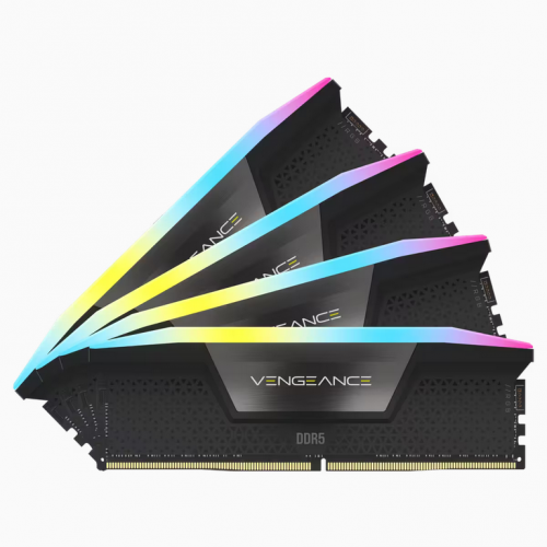 Kit memorie Corsair Vengeance RGB 64GB, DDR5-6400MHz, CL32, Quad Channel
