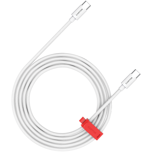 Cablu de date Canyon CC100AB, USB-C - USB-C, 2m, White