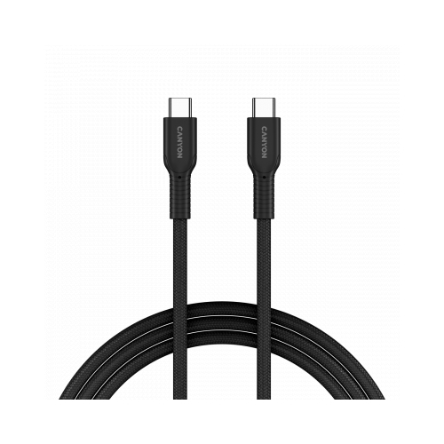 Cablu de date Canyon OnWire 60CL, USB-C - USB-C, 1 m, Black