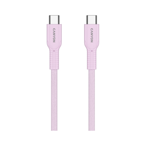 Cablu de date Canyon OnWire 60CL, USB-C - USB-C, 1 m, Pink