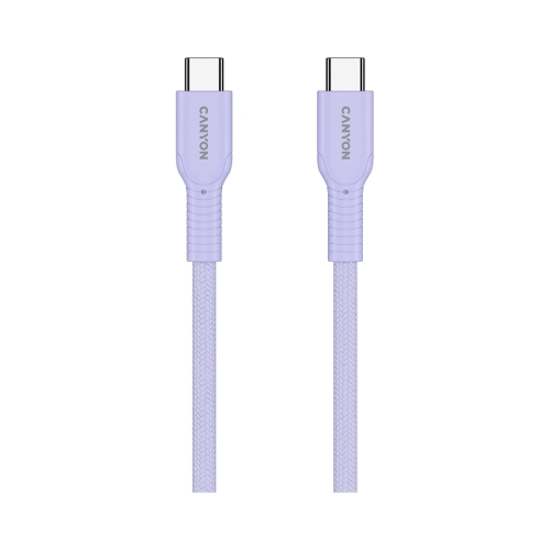 Cablu de date Canyon OnWire 60CL, USB-C - USB-C, 1 m, Purple