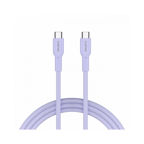 Cablu de date Canyon OnWire 60CL, USB-C - USB-C, 1 m, Purple