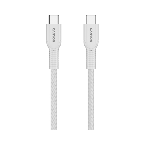 Cablu de date Canyon OnWire 60CL, USB-C - USB-C, 1 m, White
