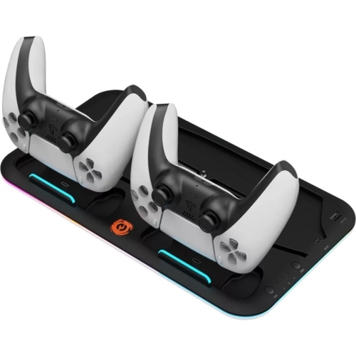 CANYON CS-5, PS5 Charger stand, with RGB light, 315*185*28mm, with 23CM+0.5cm cable, 475Â±10g, Black