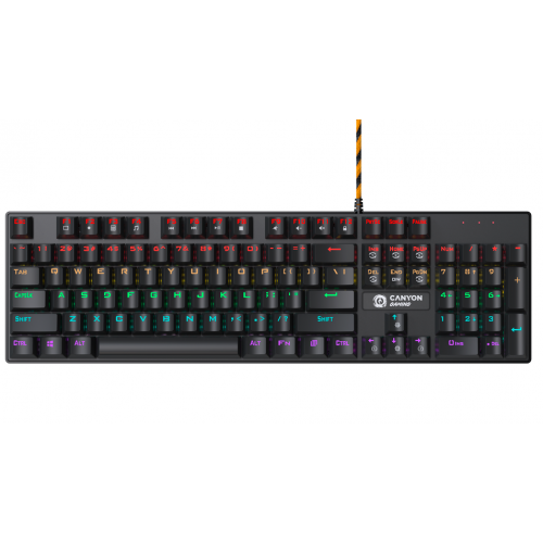 Tastatura Canyon CND-SKB4, RGB LED, USB, Black