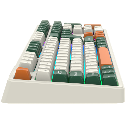 Tastatura Canyon GKW-11, RGB LED, USB/USB Wireless/Bluetooth, White