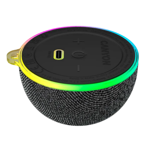 Boxa portabila Canyon CNE-CBTSP13B, RGB LED, Black