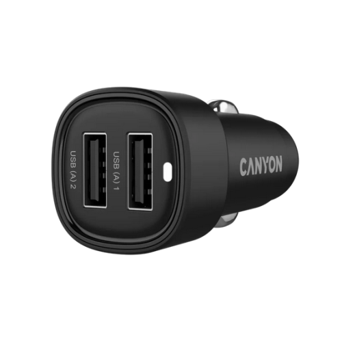 CANYON car charger OnDrive 24  24W 2xUSB-A Black