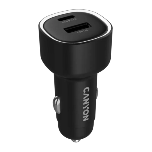 Incarcator auto Canyon OnDrive 48, 1 x USB-A, 1 x USB-C, 48 W, Black
