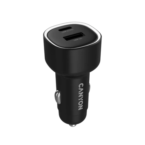 CANYON car charger OnDrive 85 PD 85W USB-A+USB-C Black