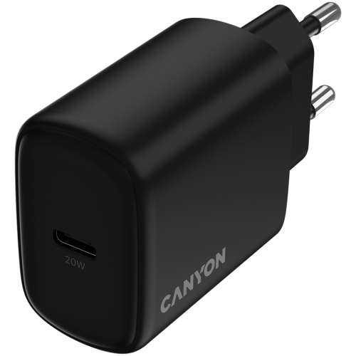 Incarcator retea Canyon OnCharge 200, 1 x USB-C, 12 V, 3 A, 20 W, Black