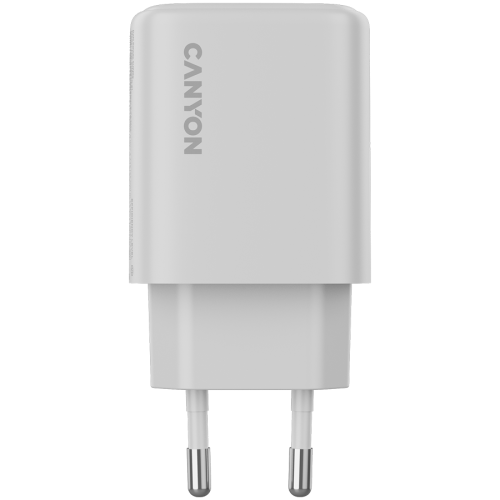 Incarcator retea Canyon OnCharge 250, 1 x USB-C, 1 x USB-A, 12 V, 3 A, 25 W, White