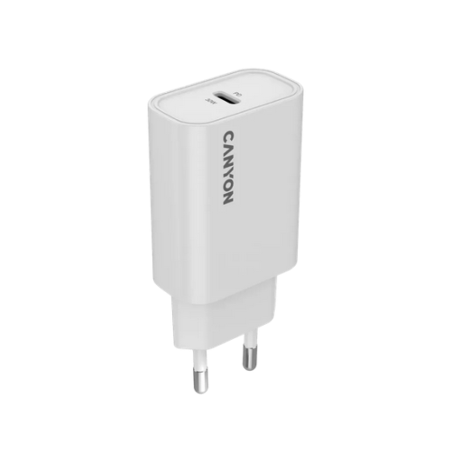 Incarcator retea Canyon CNE-CHA30CLW, 1 x USB-C, 30 W, White