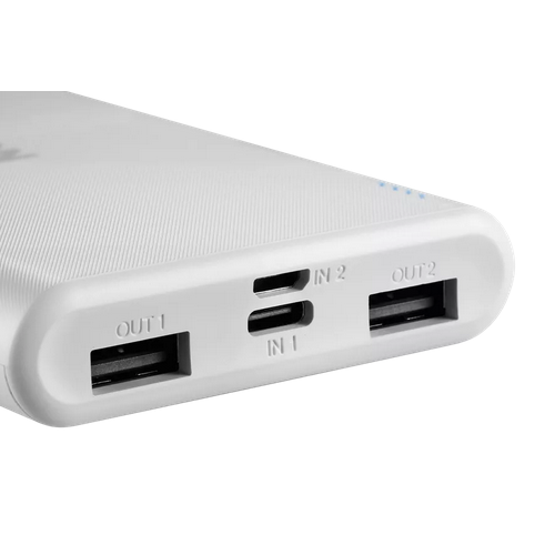 Baterie portabila Canyon PB-106, 10000mAh, 2x USB-A, 1x USB-C, White