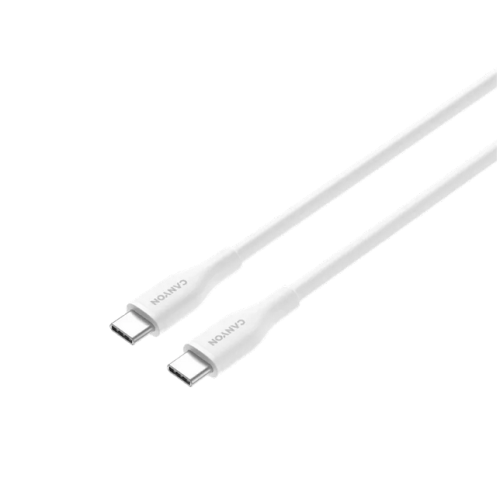 Cablu de date Canyon CC60SC10, USB-C - USB-C, 1 m, White