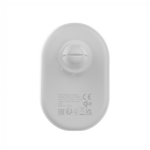 Incarcator wireless auto Canyon OnGrip 105, 1 x USB-C, 9 V, 3 A, 15 W, White