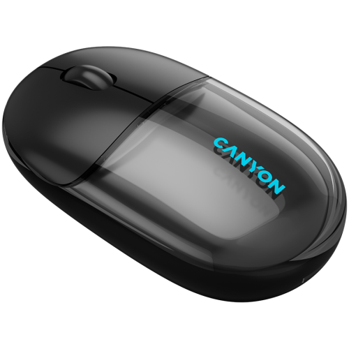 Mouse Optic Canyon OnClick 24, Bluetooth/USB Wireless, Transparent-Black