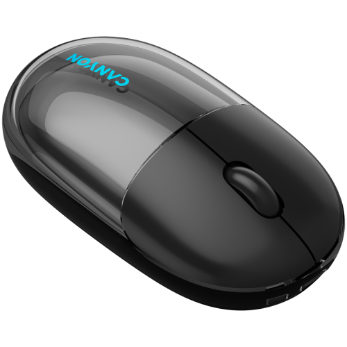 Mouse Optic Canyon OnClick 24, Bluetooth/USB Wireless, Transparent-Black