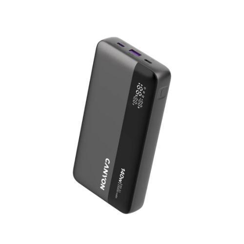 CANYON Power Bank PB-240, 25000mAh PD140W display power bank,Size160.0x82x27 mm Weight 508+-10g, Dark Grey