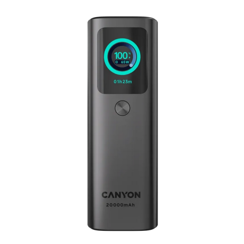 CANYON Built-in cable power bank OnPower 265 20000mAh 165W   Aluminium Dark grey