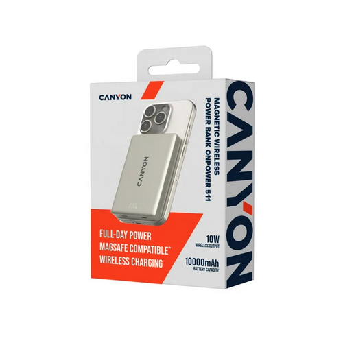 Baterie portabila Canyon OnPower 511, 10.000 mAh, 1 x USB-C, Star Grey