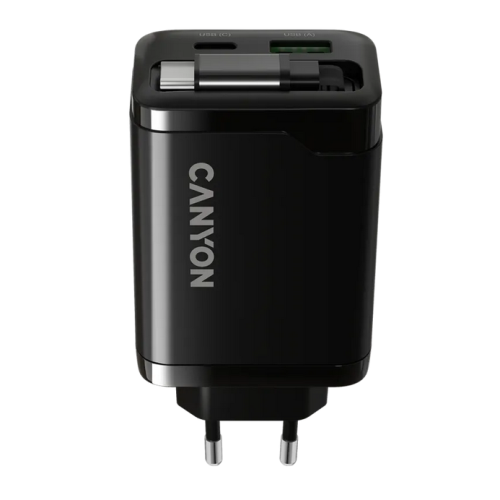 Incarcator retea Canyon OnCharge 65RС, 1 x USB-A, 2 x USB-C, 65 W, Black