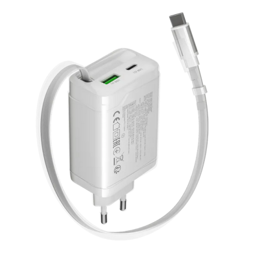 Incarcator retea Canyon OnCharge 65RС, 1 x USB-A, 2 x USB-C, 65 W, White