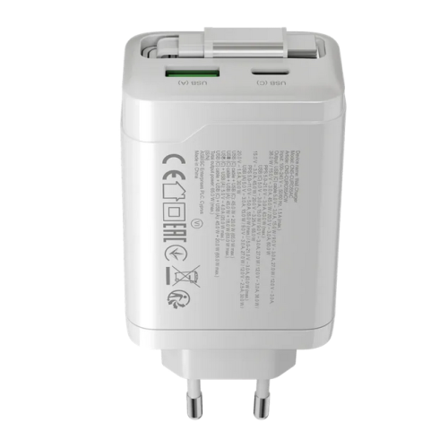 Incarcator retea Canyon OnCharge 65RС, 1 x USB-A, 2 x USB-C, 65 W, White