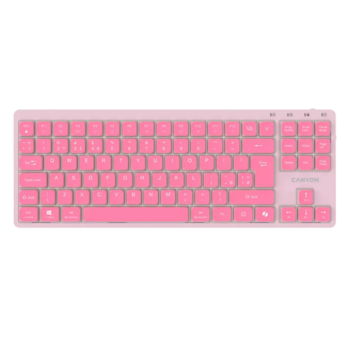 Tastatura Canyon OnType 10, USB-C, Pink
