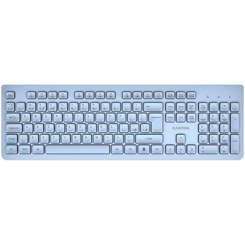Tastatura Canyon HKB-W01, USB Wireless, Blue