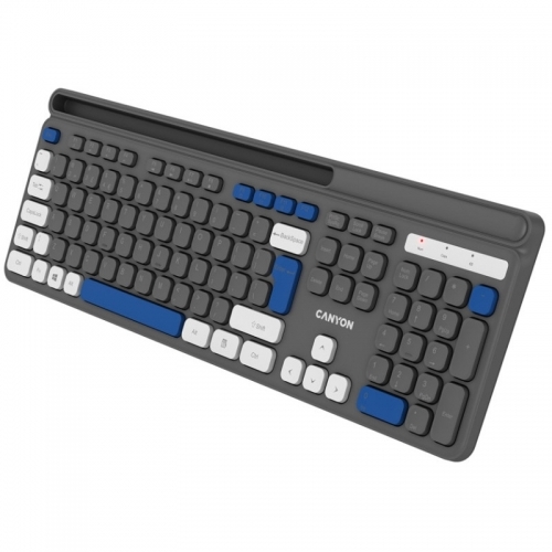 Tastatura Canyon HKB-W03, USB Wireless, Gray