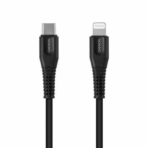 Cablu de date Canyon CNS-MFIC4B, USB-C - Lightning, 1.2m, Black