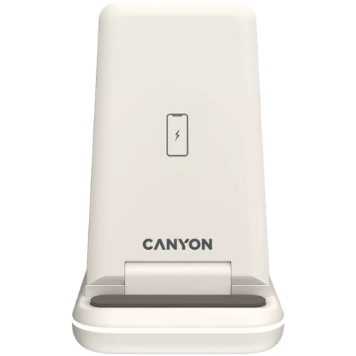 Incarcator wireless Canyon WS-304, 18W, Cosmic Latte