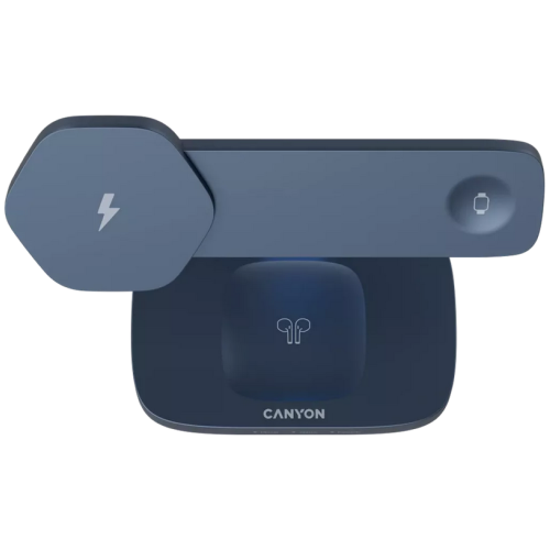 Incarcator Wireless Canyon Hexagon 310, 12 V, 2.22 A, 24 W, Dark Grey-Blue