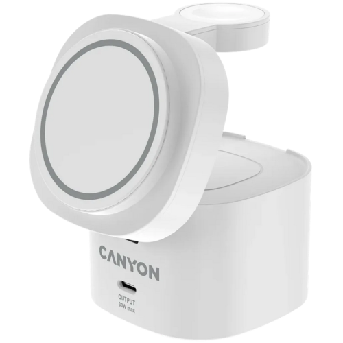 Incarcator Wireless Manhattan OnCharge 405, 1 x USB-C, 30 W, White