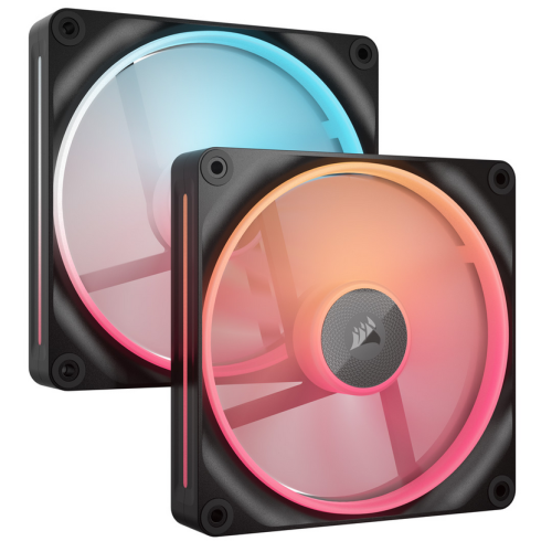 Ventilatoare Corsair iCUE Link LX140-R, RGB LED, 140mm, Black, 2 bucati