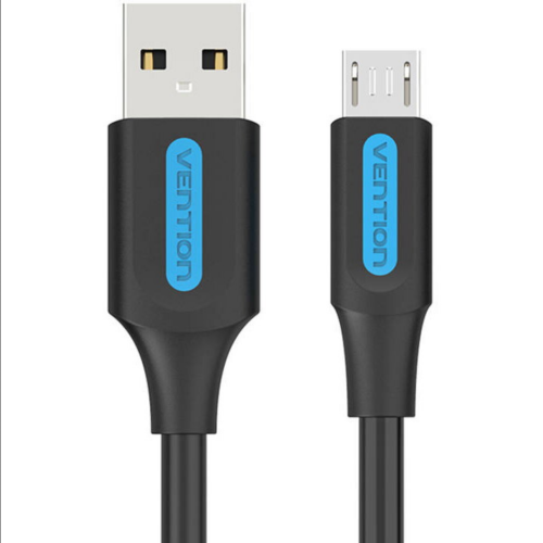 Cablu de date Vention COLBH, USB 2.0 male - micro USB male, 2 m, Black