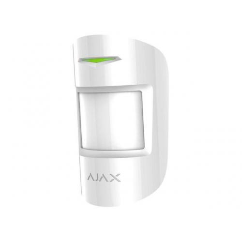 Detector wireless de miscare si geam spart PIR Ajax CombiProtect, White
